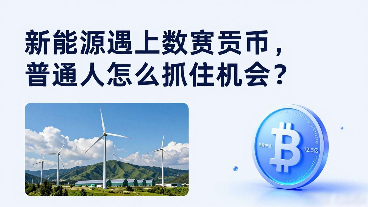 新能源遇上数字货币，普通人怎么抓住机会？