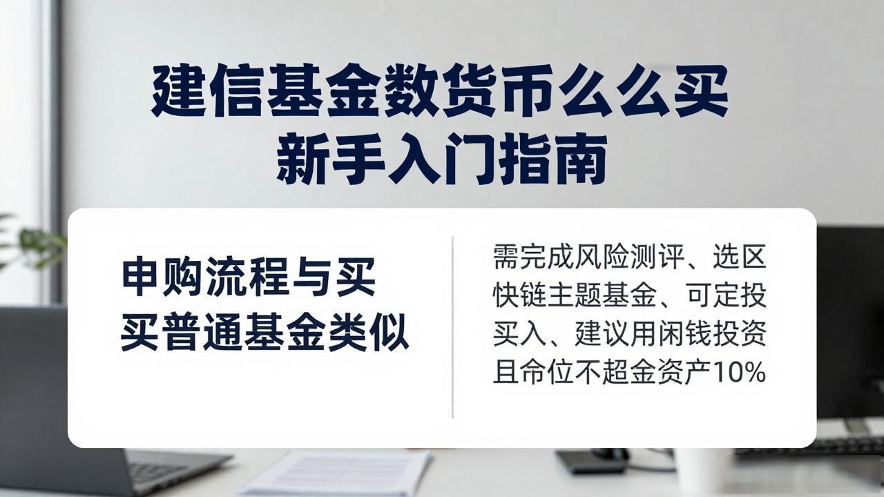 建信基金数字货币怎么买？新手入门指南
