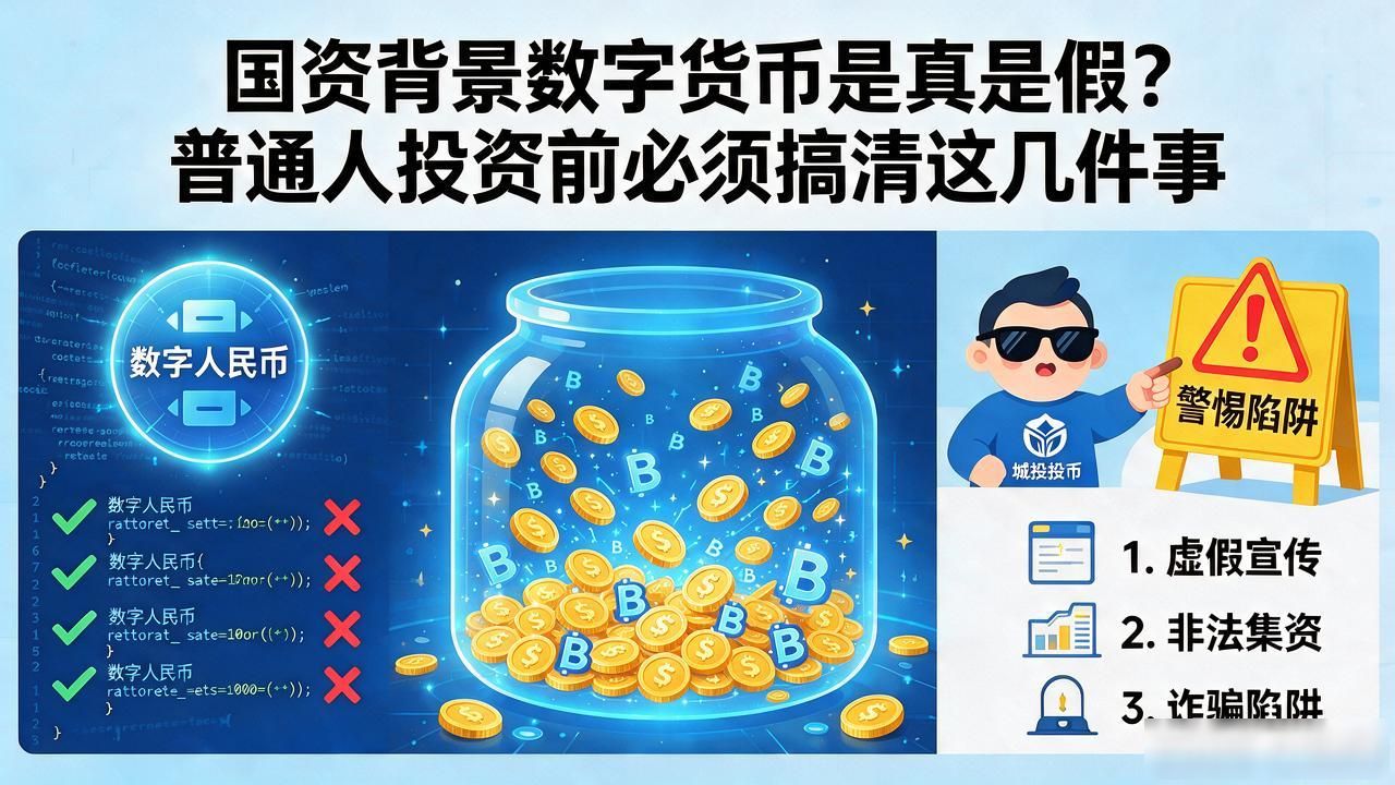 国资背景数字货币是真是假？普通人投资前必须搞清这几件事