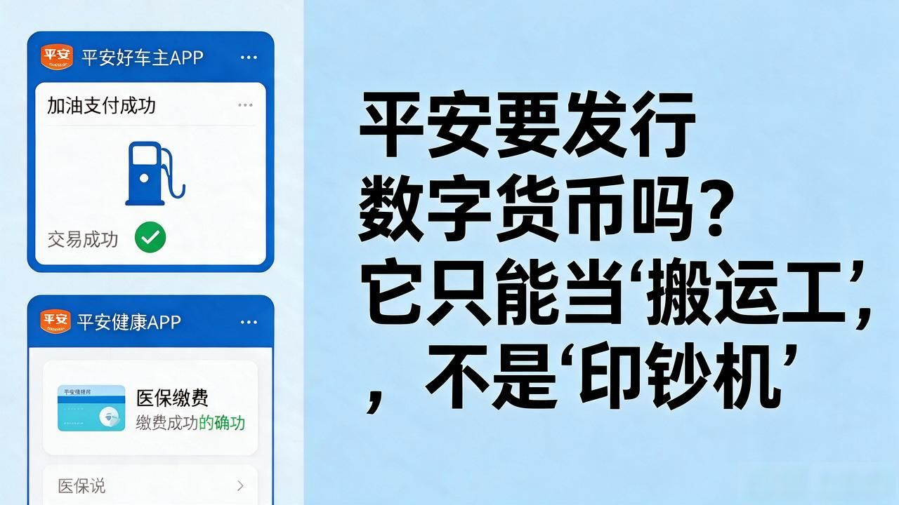 平安要发行数字货币吗？它只能当"搬运工"，不是"印钞机"