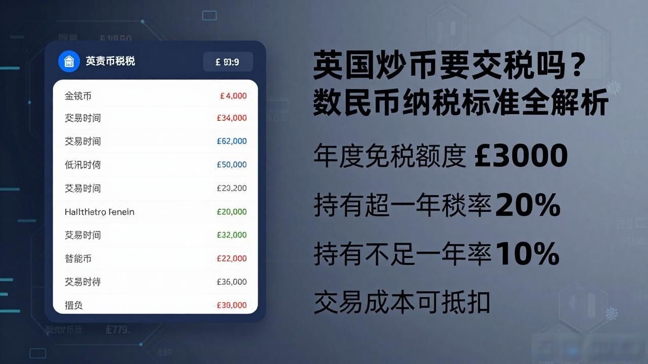英国炒币要交税吗？数字货币纳税标准全解析