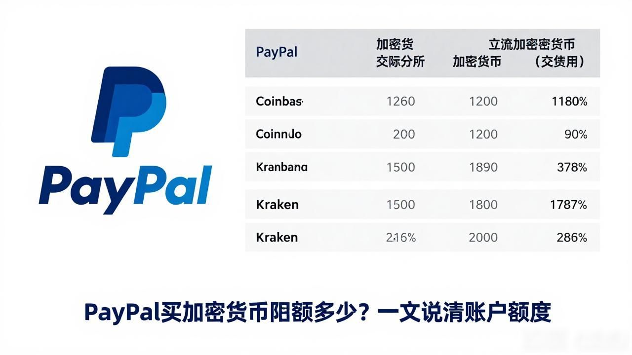 PayPal买加密货币限额多少？一文说清账户额度