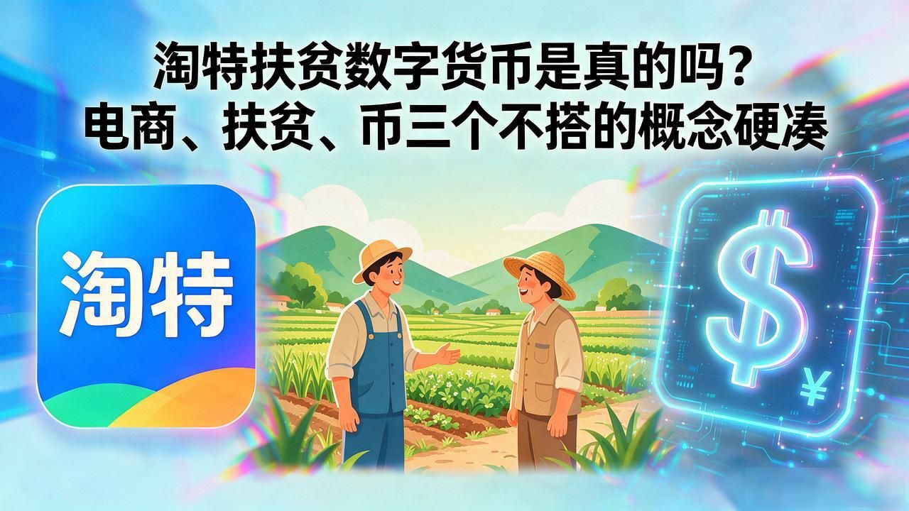 淘特扶贫数字货币是真的吗？电商、扶贫、币三个不搭的概念硬凑