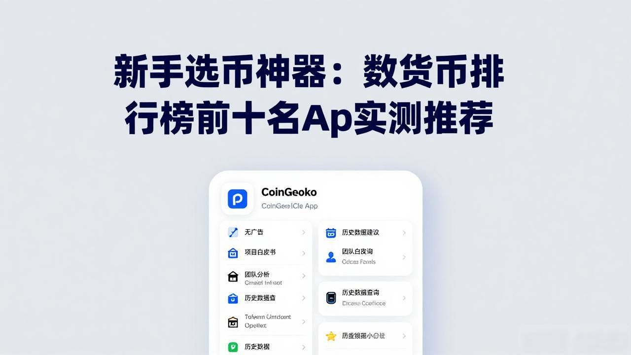 新手选币神器：数字货币排行榜前十名app实测推荐