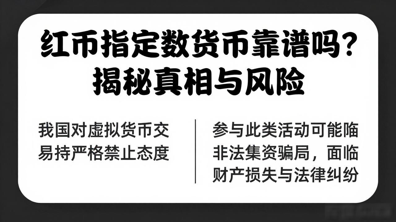 红币指定数字货币靠谱吗？揭秘真相与风险