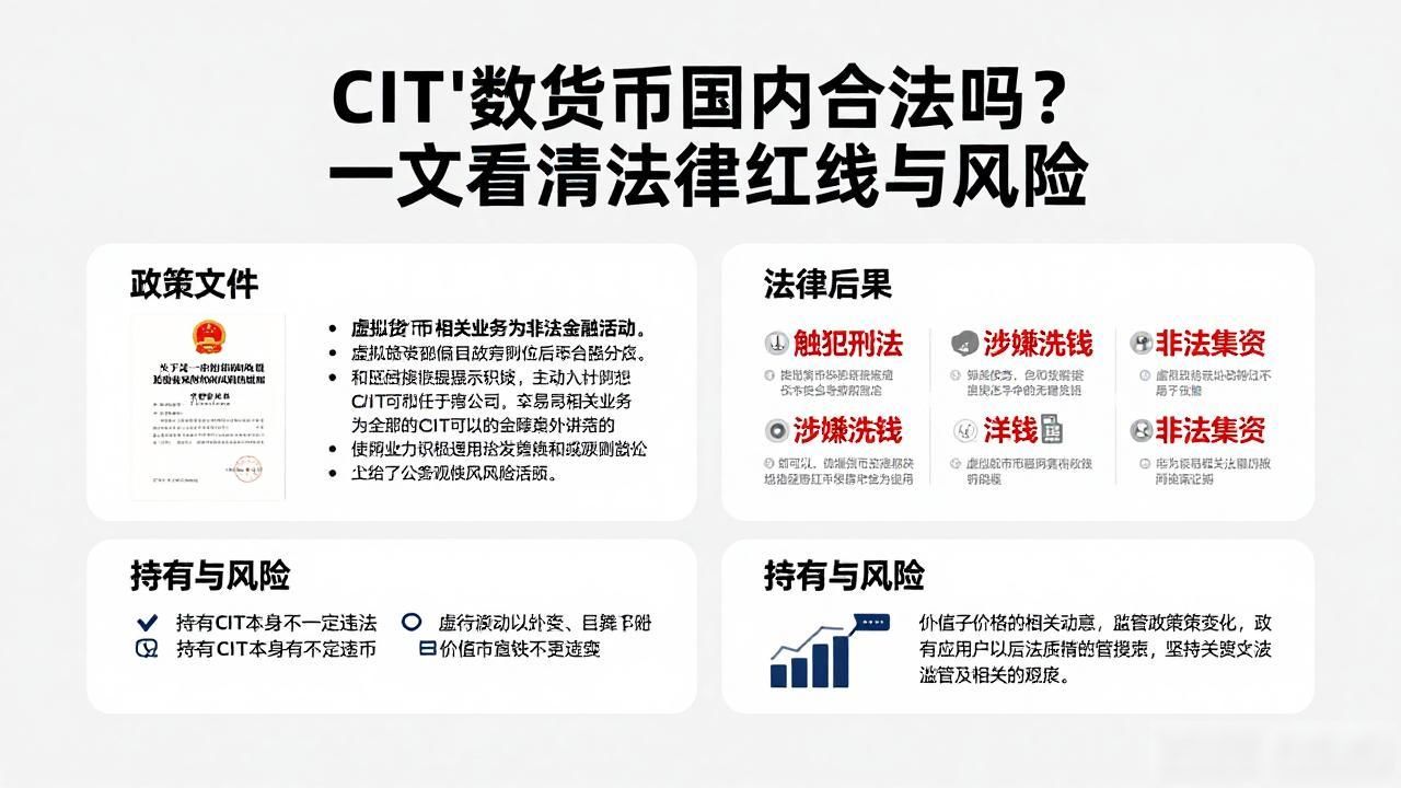CIT数字货币国内合法吗？一文看清法律红线与风险