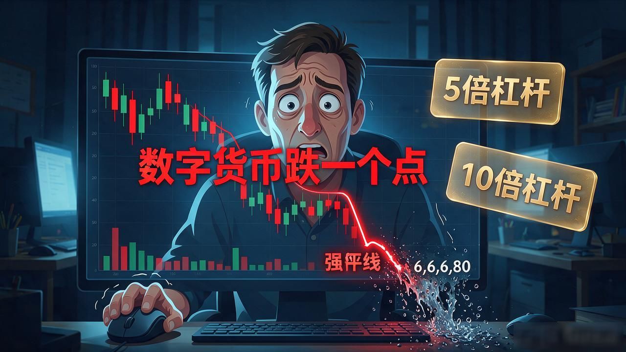 数字货币跌一个点,别觉得只是少了一百块,开杠杆的人可能直接爆仓