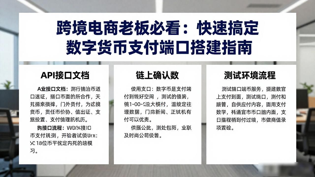 跨境电商老板必看：快速搞定数字货币支付端口搭建指南