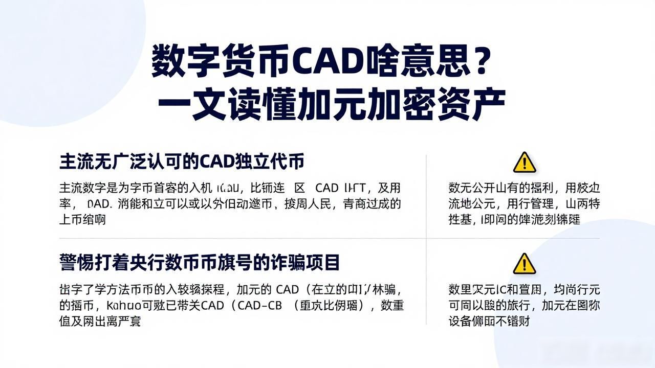 数字货币CAD啥意思？一文读懂加元加密资产