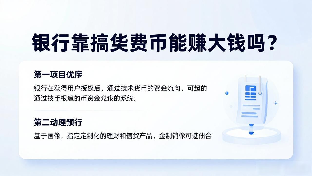 银行靠搞数字货币能赚大钱吗？
