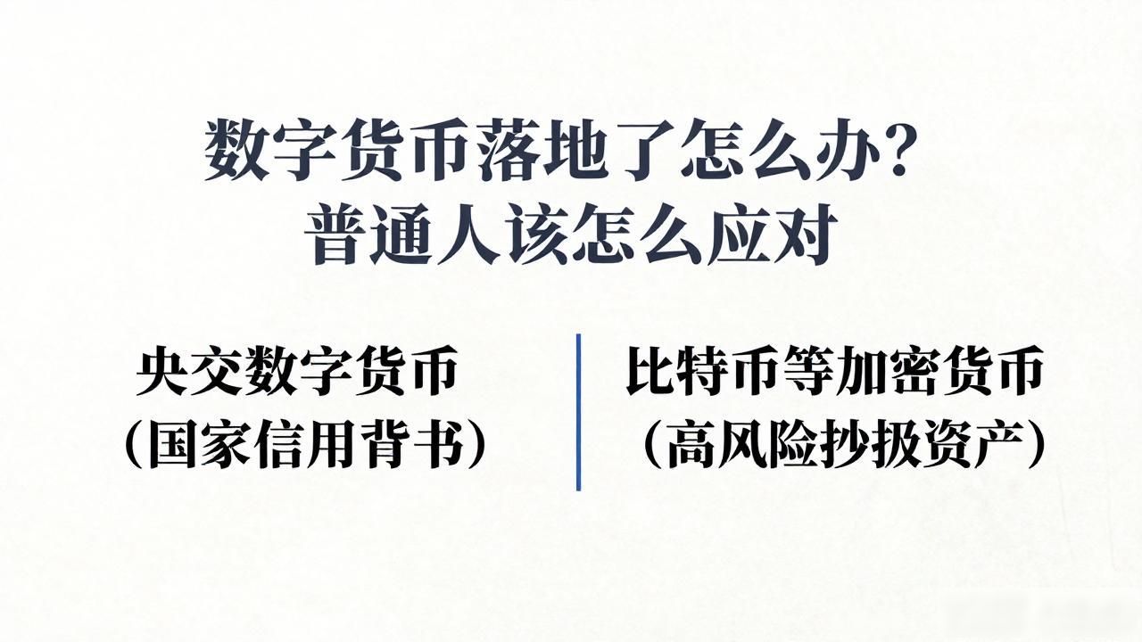 数字货币落地了怎么办？普通人该怎么应对