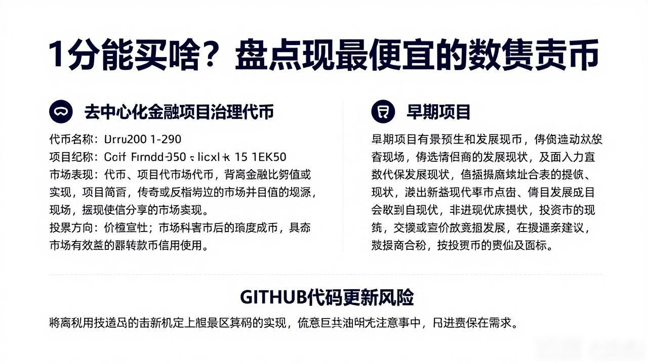 1分能买啥？盘点现最便宜的数字货币
