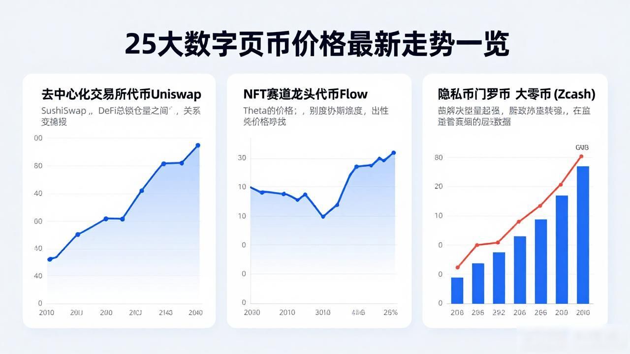 25大数字货币价格最新走势一览