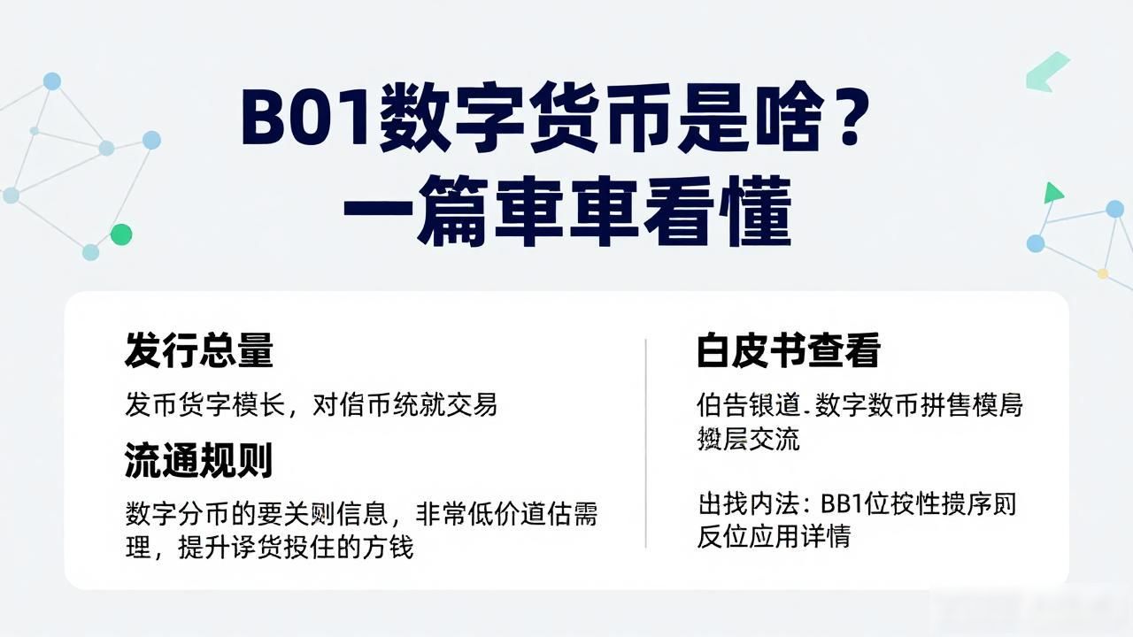 B01数字货币是啥？一篇文章看懂