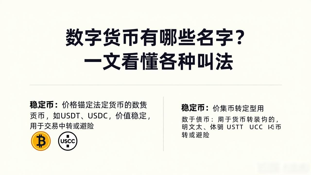 数字货币有哪些名字？一文看懂各种叫法